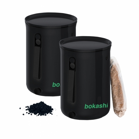 Startkit - Bokashi 2.0 Ocean - 2 st designade hinkar fr kksbnken + 1 kg str i gruppen Bokashi  hos bokashi.se (211-206)