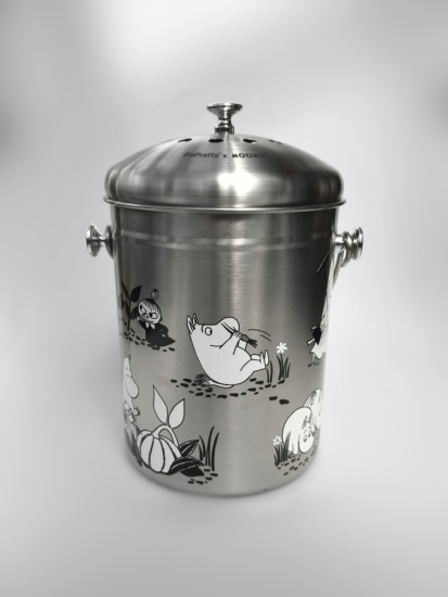 Mumin - hink för matuppsamling, Stainless Steel 5 liter - 